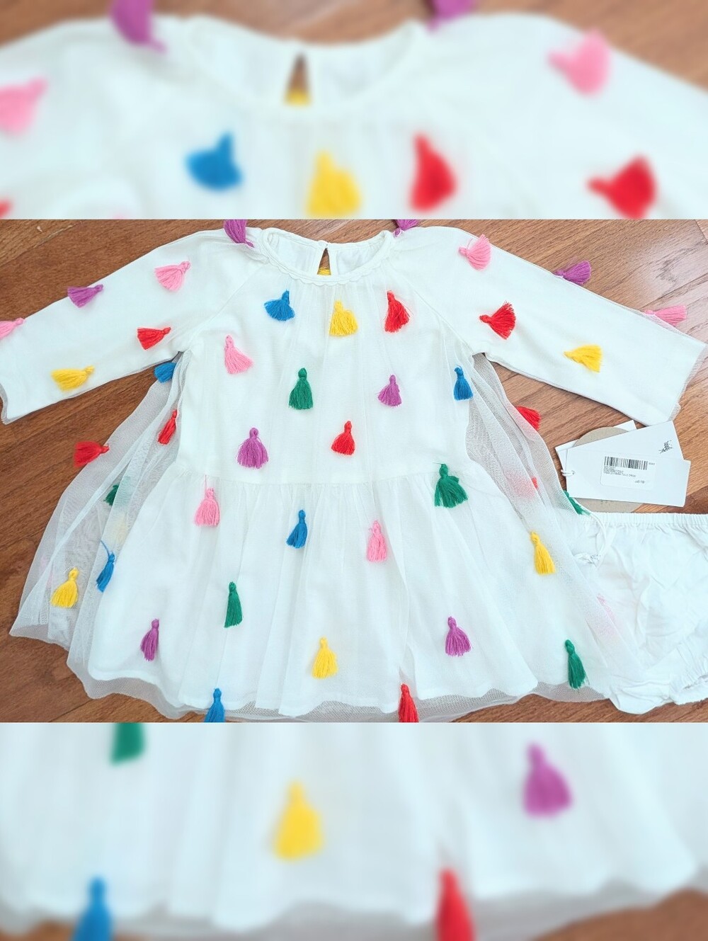 NWT Stella McCartney Kids Tulle Tassel Dress - 9 Months